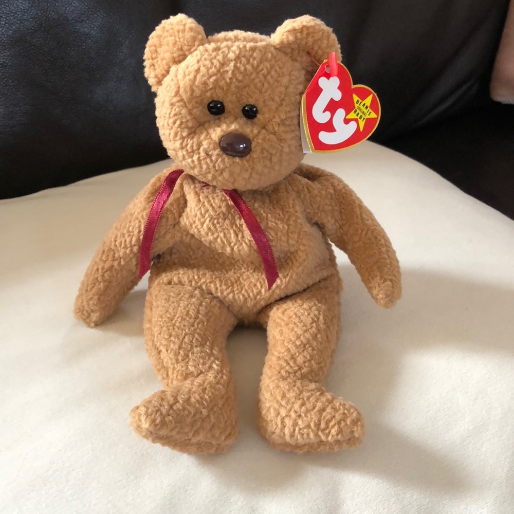 Curly the bear Beanie Baby